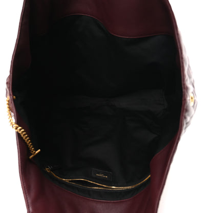 Saint Laurent Lambskin Quilted Maxi Icare Shopping Tote  Rouge Cabernet 10 of 20
