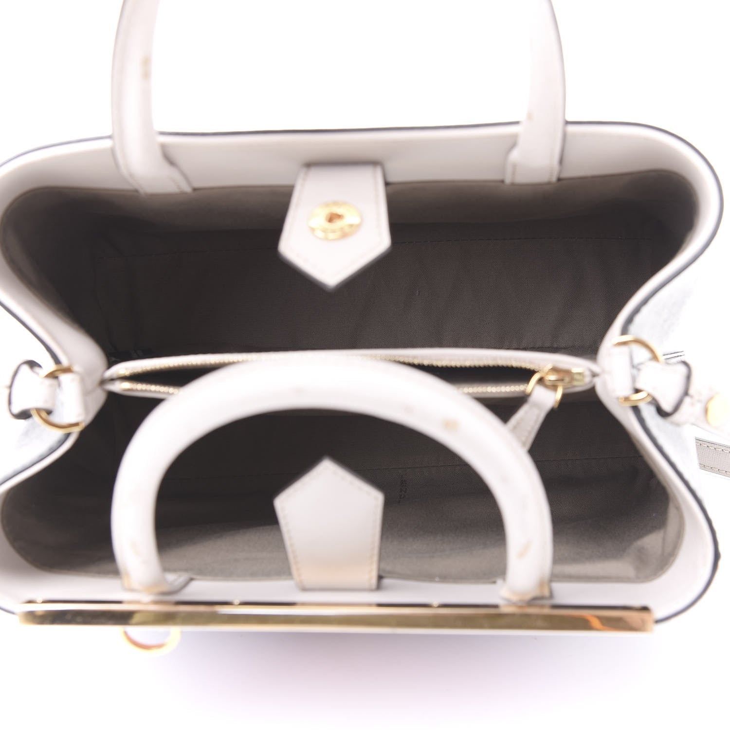 Fendi Vitello Elite Monster Petite 2Jours Tote Multicolor Black Grigio Polvere Multicolor 4 of 9
