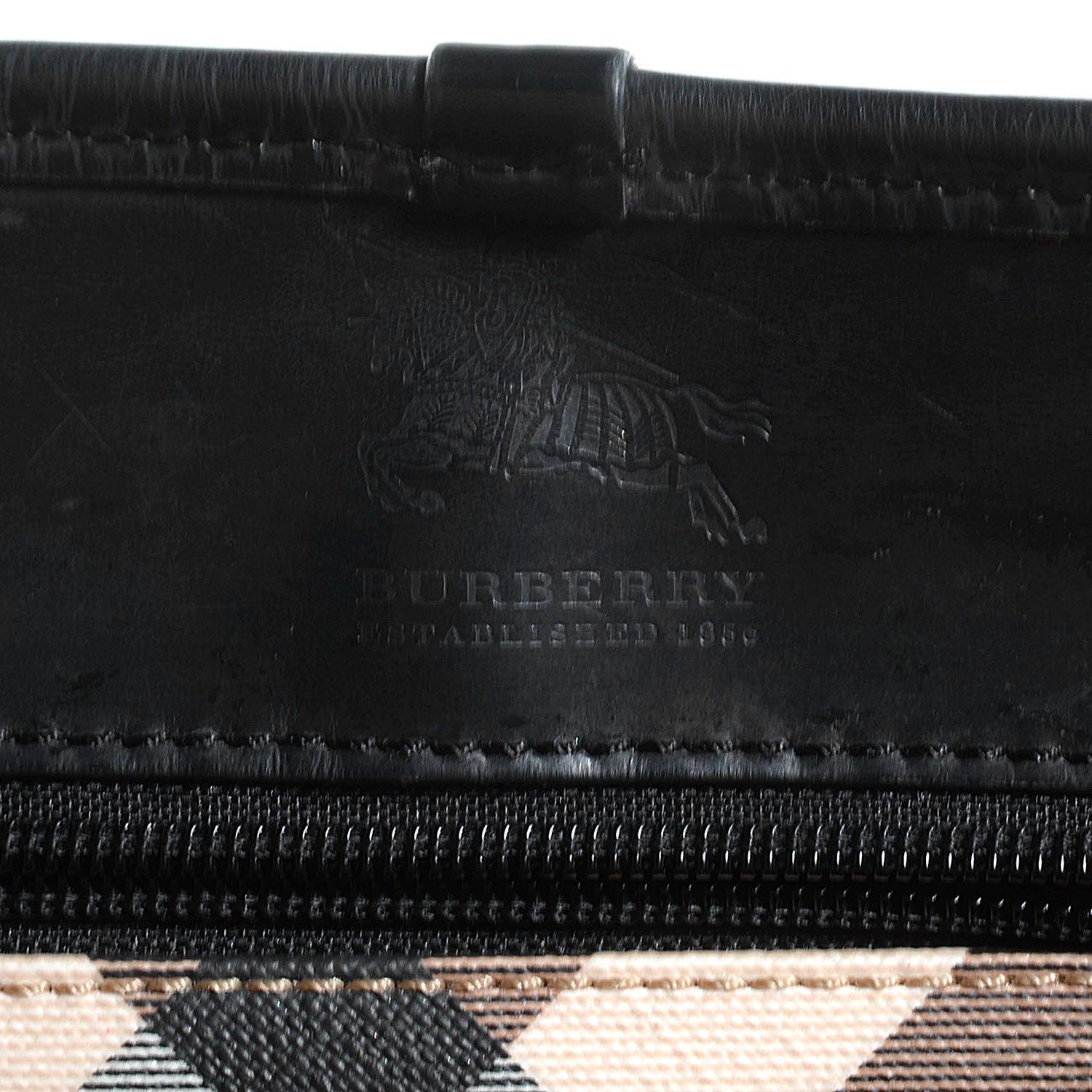 Burberry Patent Supernova Check Small Stanton Tote Black 8 of 8