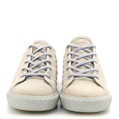 Chanel Denim Quilted Sneakers 39.5 Light Blue 3 of 10