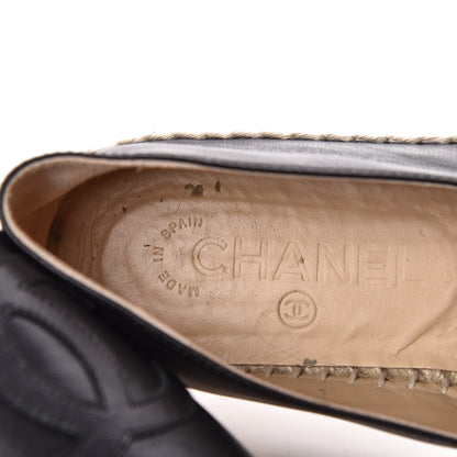Chanel Lambskin CC Espadrilles 38 Black 10 of 11