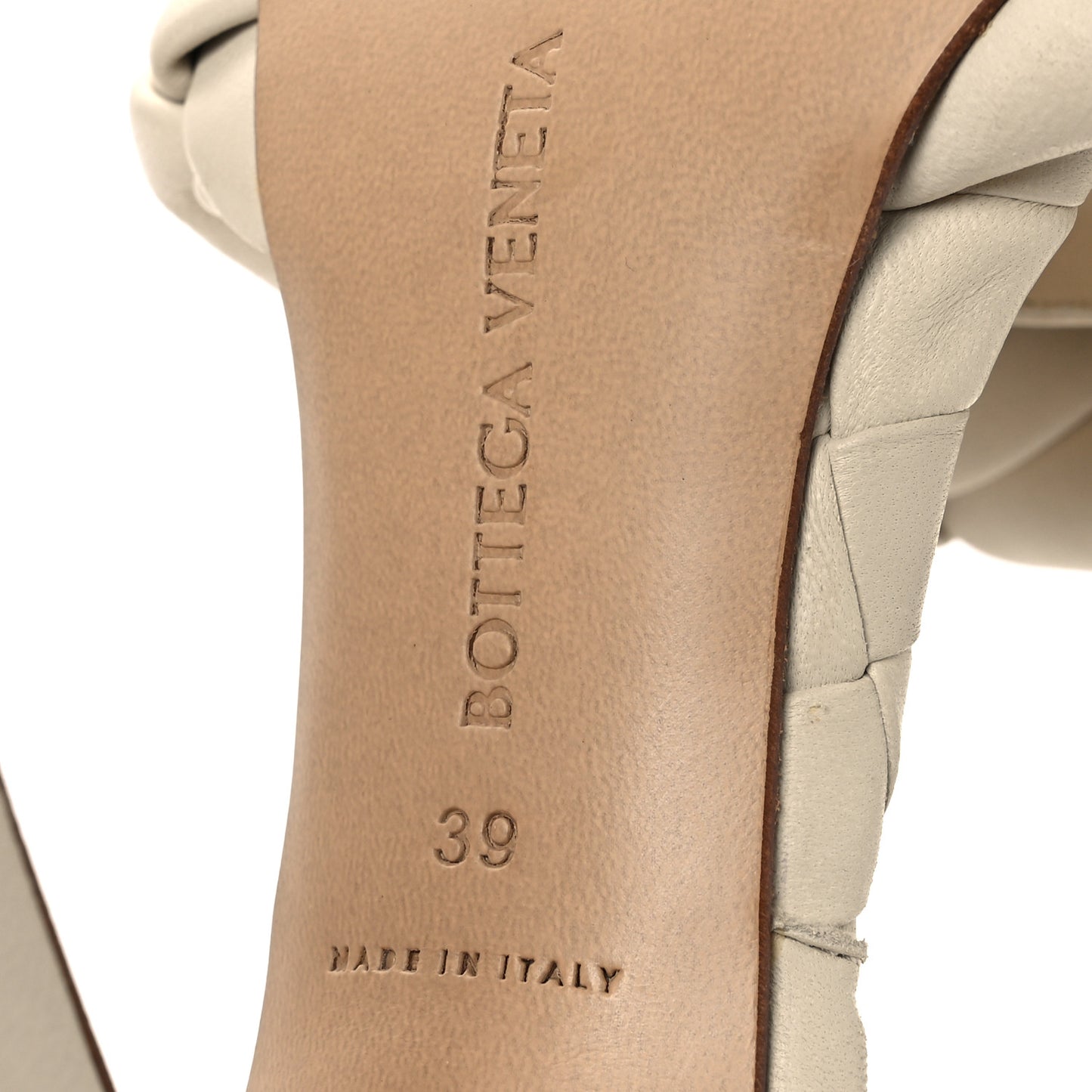 Nappa Maxi Intrecciato Lido Mule Sandals 39 Wax