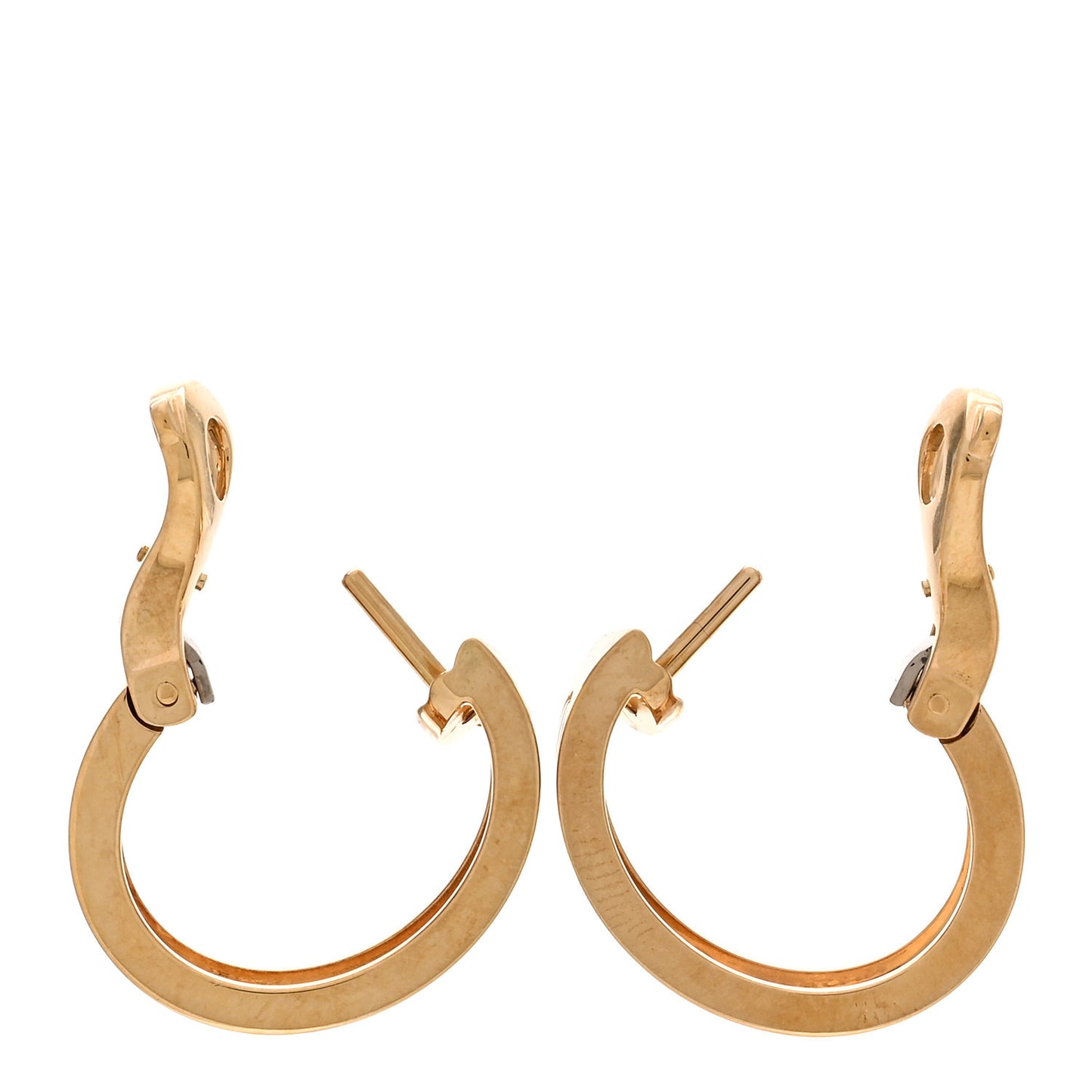 18K Yellow Gold 5.5mm LOVE French Clip Hoop Earrings