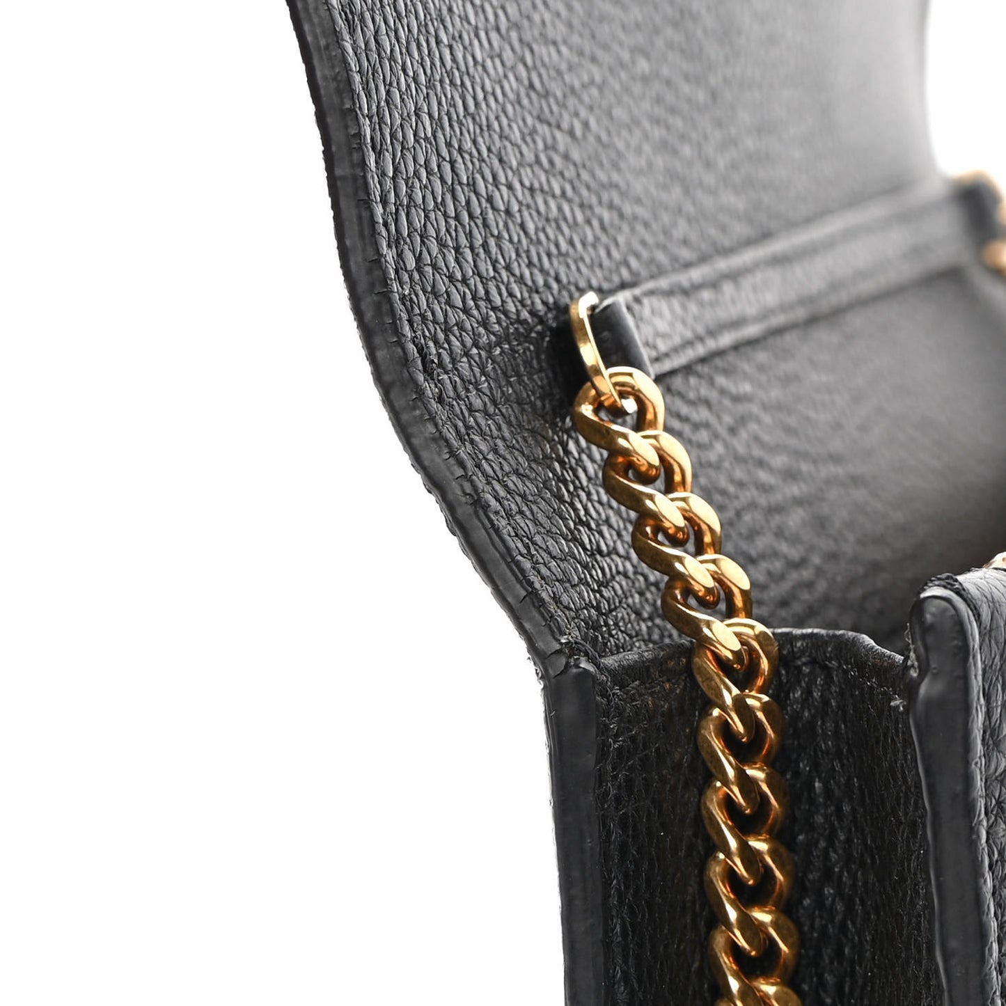Grained Calfskin Palazzo Chain Evening Bag Black