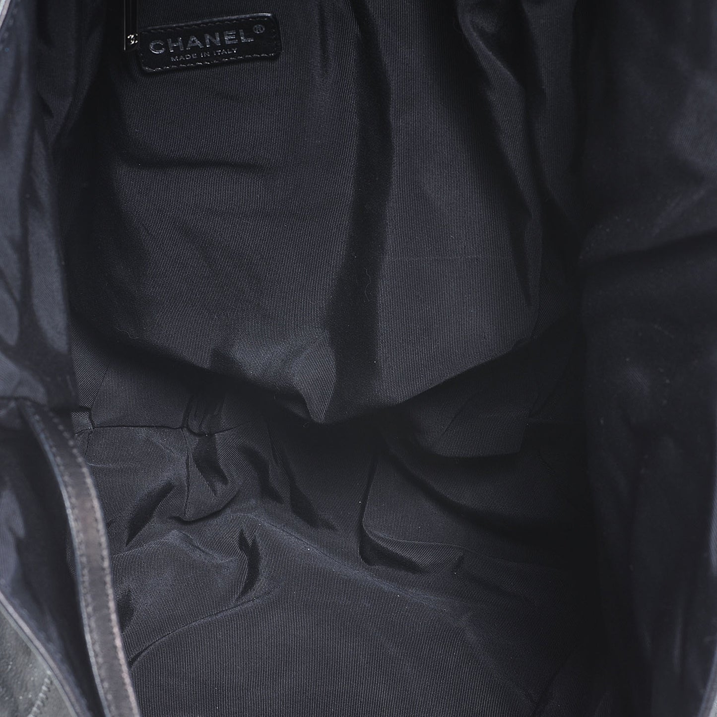 Calfskin Stretch Spirit Large Cabas Tote Black
