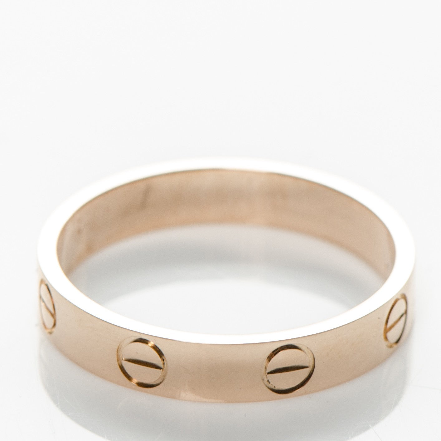 18K Pink Gold 4mm LOVE Wedding Band Ring 54 7
