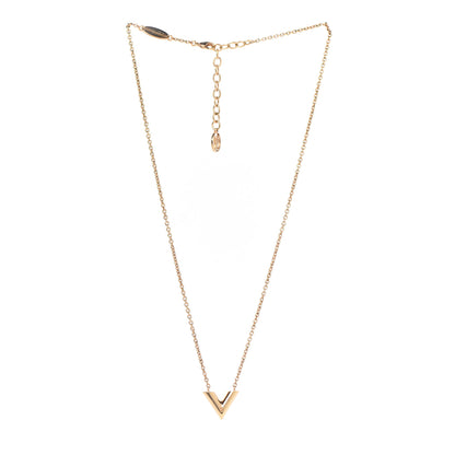 Louis Vuitton Essential V Necklace Gold 3 of 6