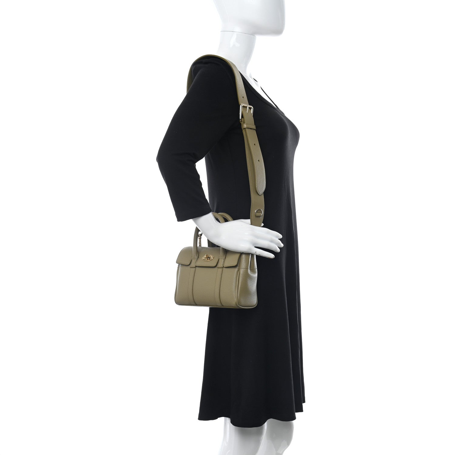 Mulberry Small Classic Grain Mini Bayswater Green 2 of 9