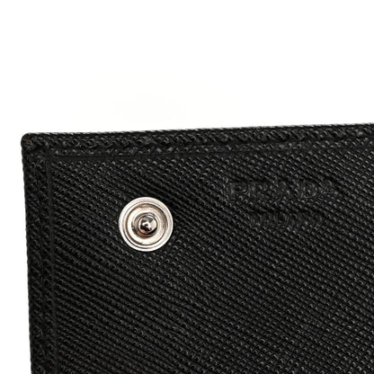 Prada Saffiano Triangle Continental Flap Wallet Black 6 of 11