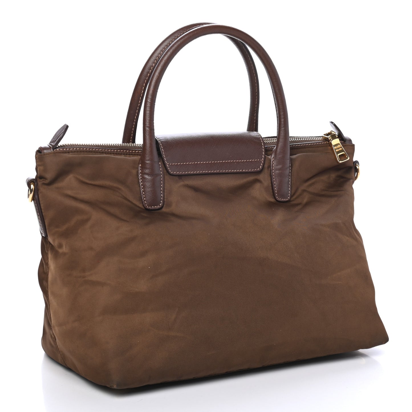 Saffiano Tessuto Nylon Tote Corinto