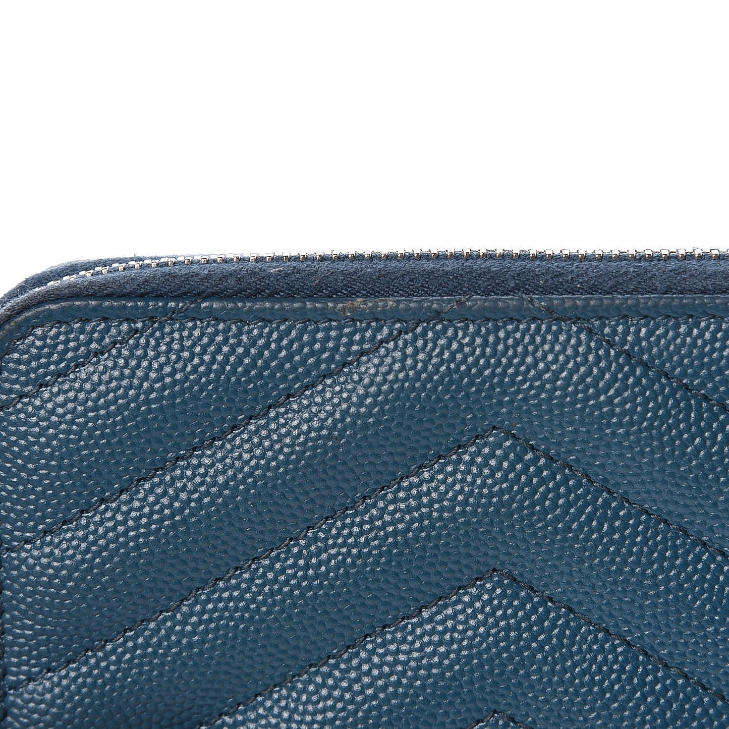 Grain De Poudre Matelasse Compact Zip Around Wallet Peacock Green