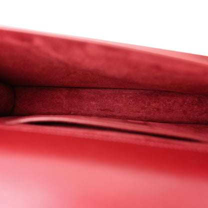 Saint Laurent Smooth Calfskin Medium Monogram Sunset Satchel Rouge Opyum 5 of 12