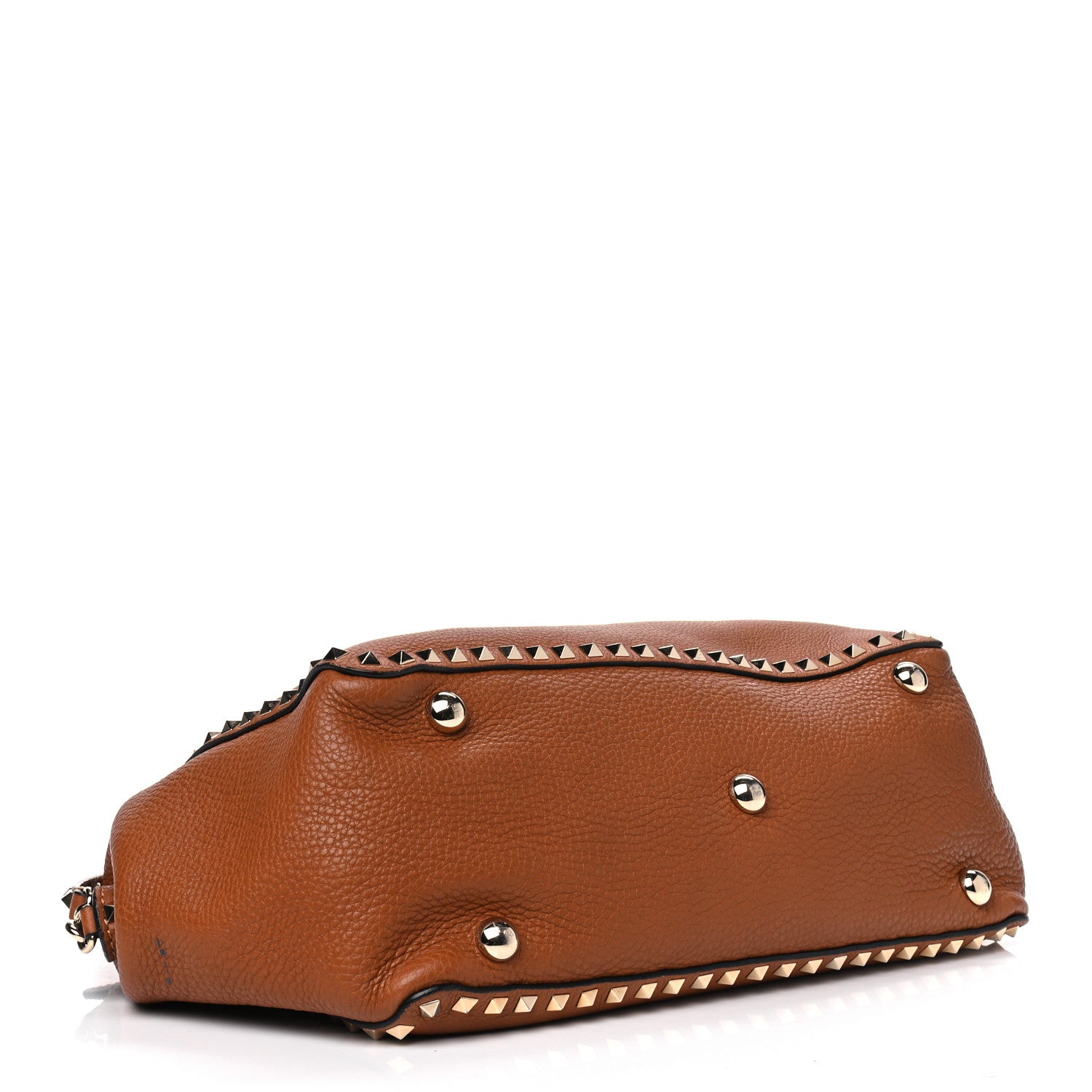 Valentino Garavani Pebbled Calfskin Medium Rockstud Tote Light Cuir 3 of 13