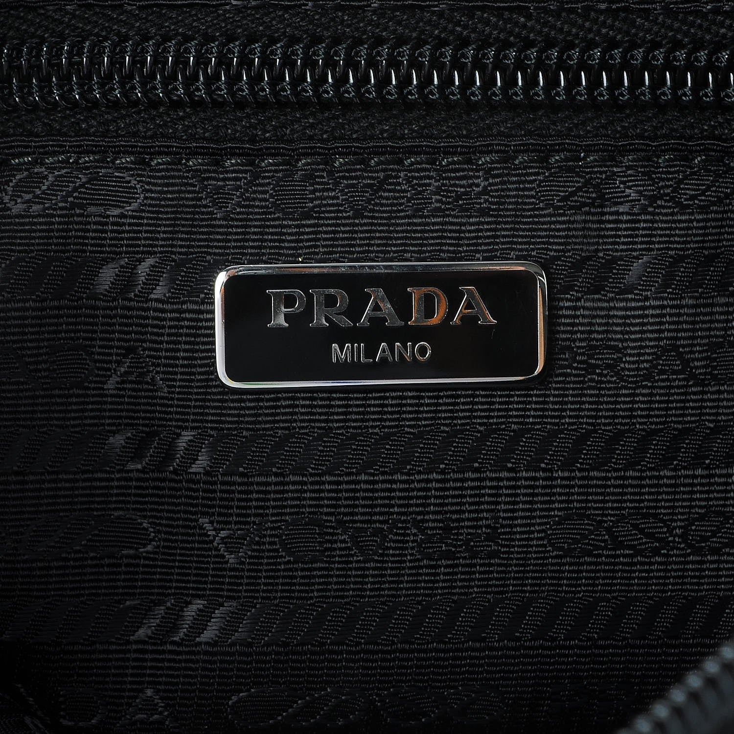 Prada Tessuto Nylon Vela Saffiano Necessaire Wristlet Pouch Black 6 of 7