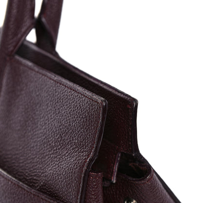 Saint Laurent Grained Calfskin Medium Cabas Rive Gauche Amaranto 25 of 29