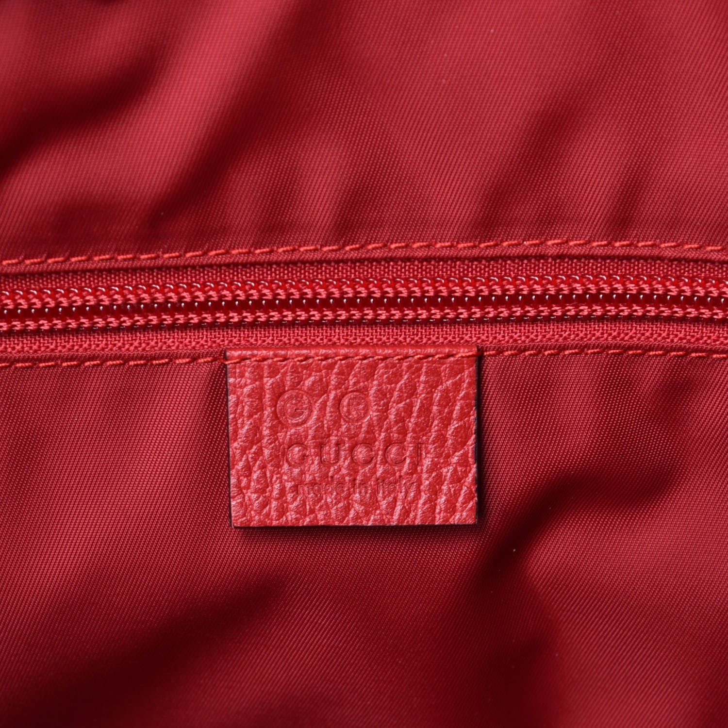 Gucci Nylon Monogram Double Buckle Flap Messenger Bag Vibrant Red 6 of 8