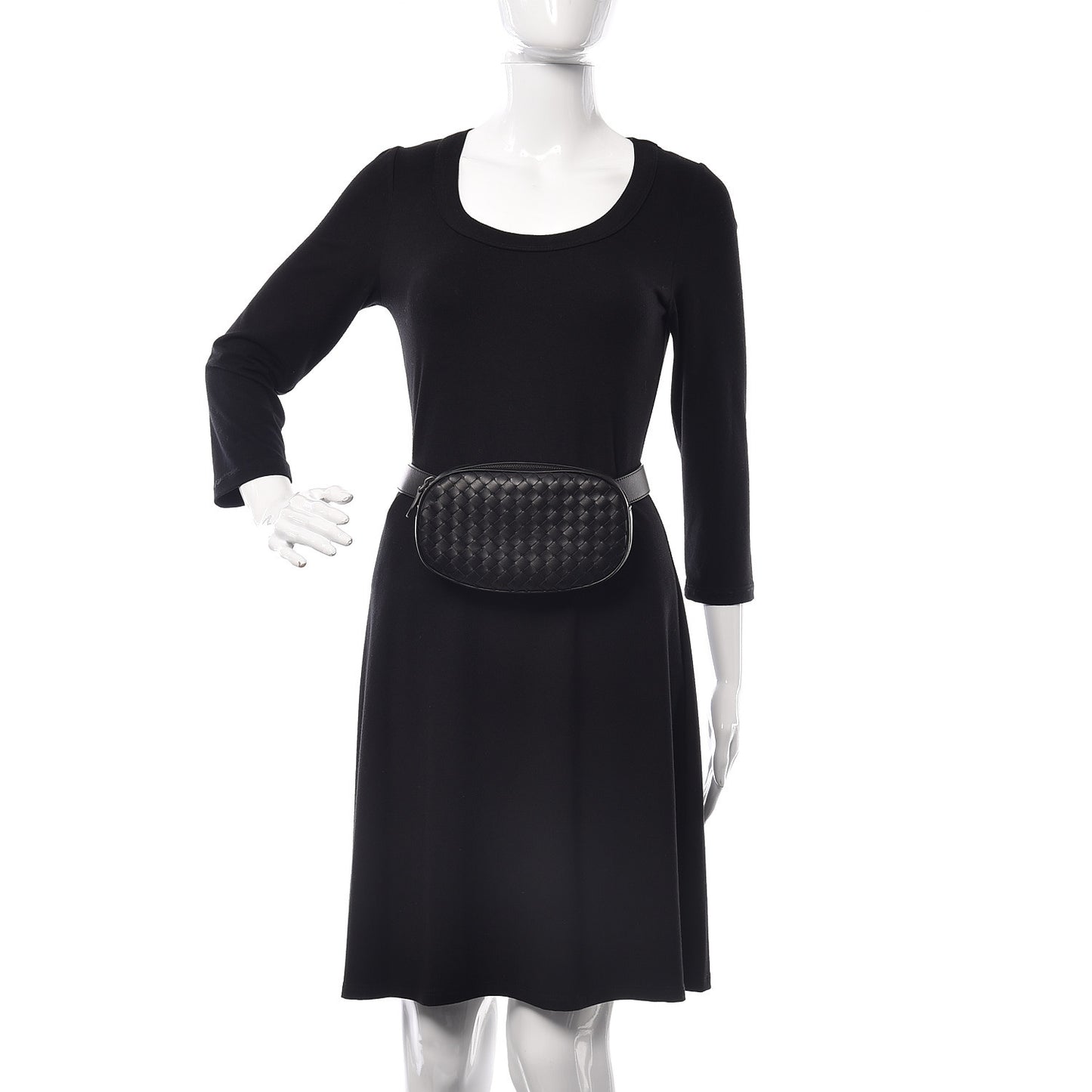 Nappa Intrecciato Belt Bag Black