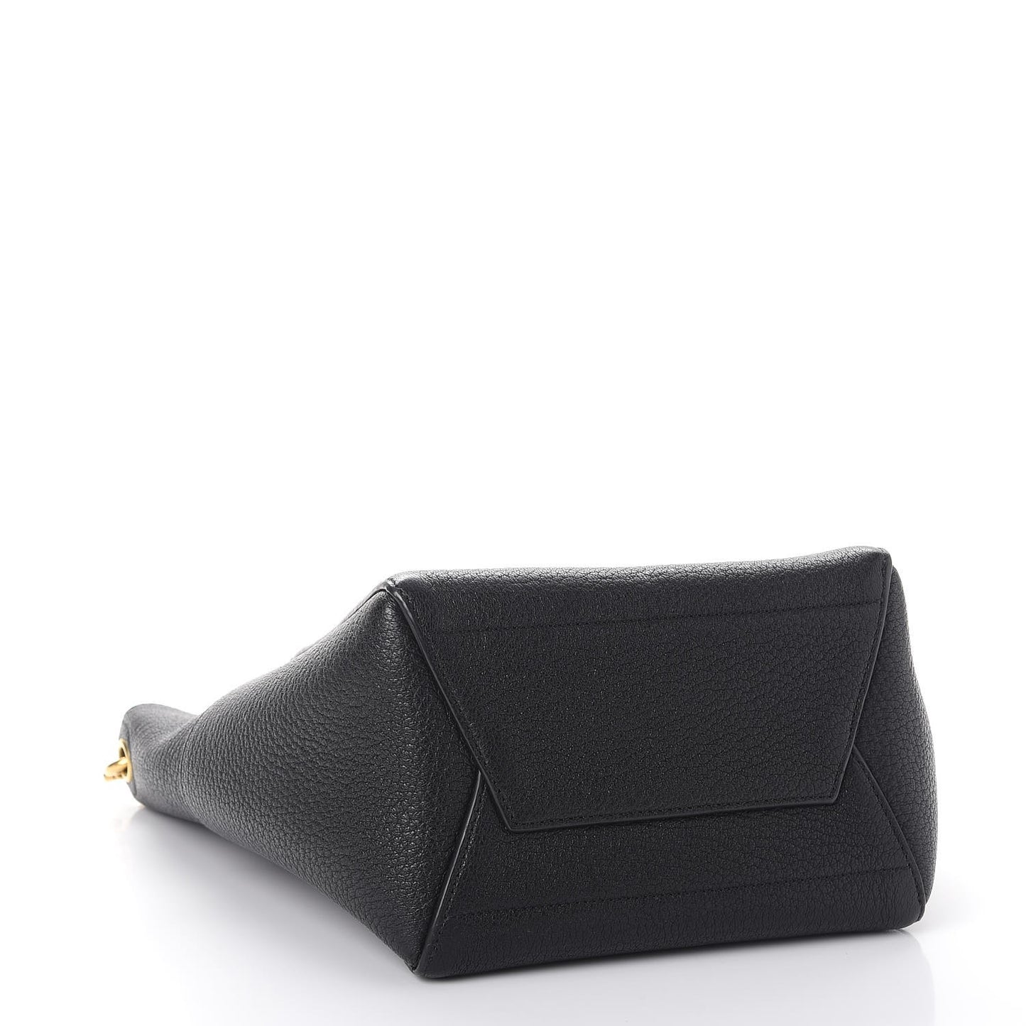 Soft Grained Calfskin Sangle Bucket Bag Black