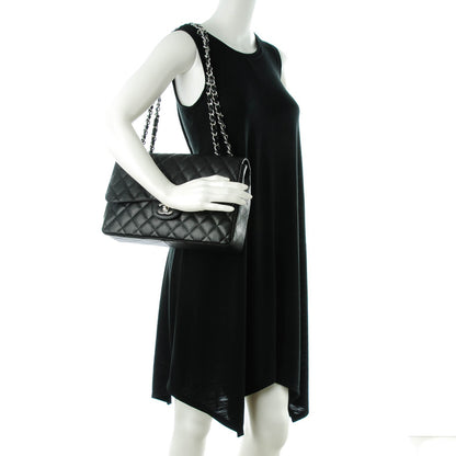 Chanel Caviar Quilted Jumbo Single Flap Black 2 of 8