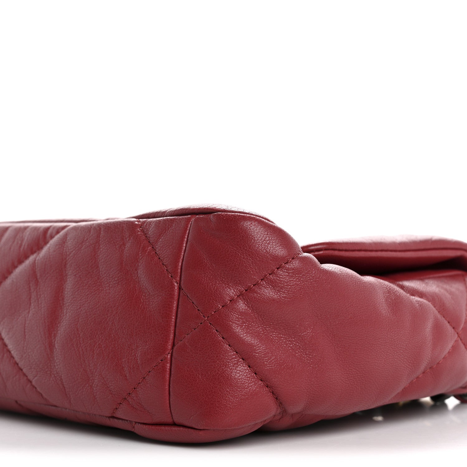 Chanel Goatskin Quilted Medium Chanel 19 Flap Red 10 of 15