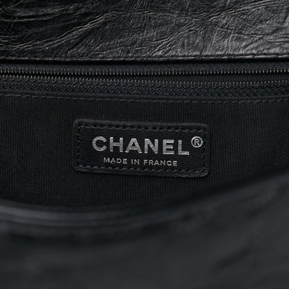 Chanel Aged Calfskin Chevron Quilted New Medium Jacket Boy Flap Black 6 of 13