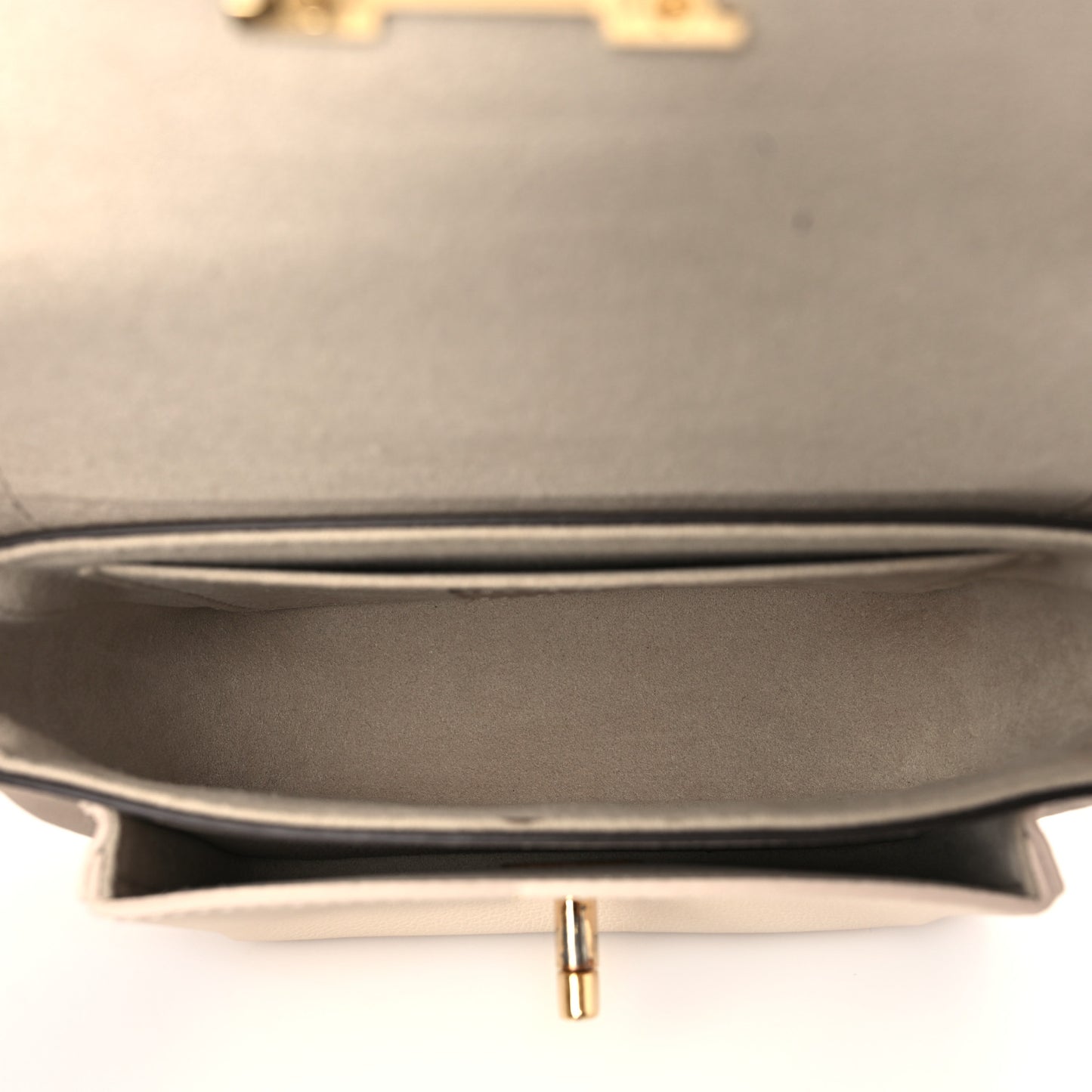 Grained Calfskin Lockme Tender Greige