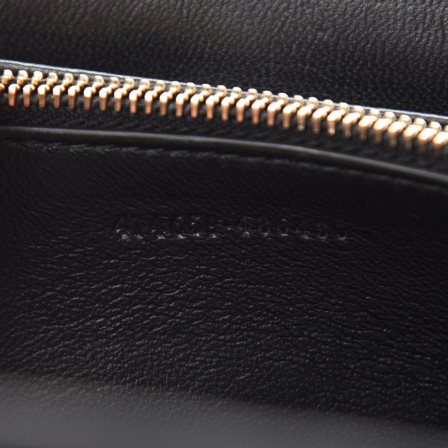 Pebbled Calfskin Skull Wallet on Chain Black