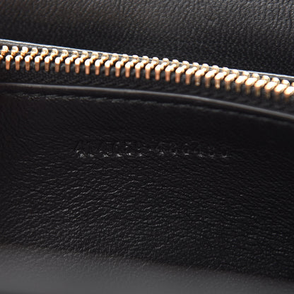 Alexander McQueen Pebbled Calfskin Skull Wallet on Chain Black 7 of 9