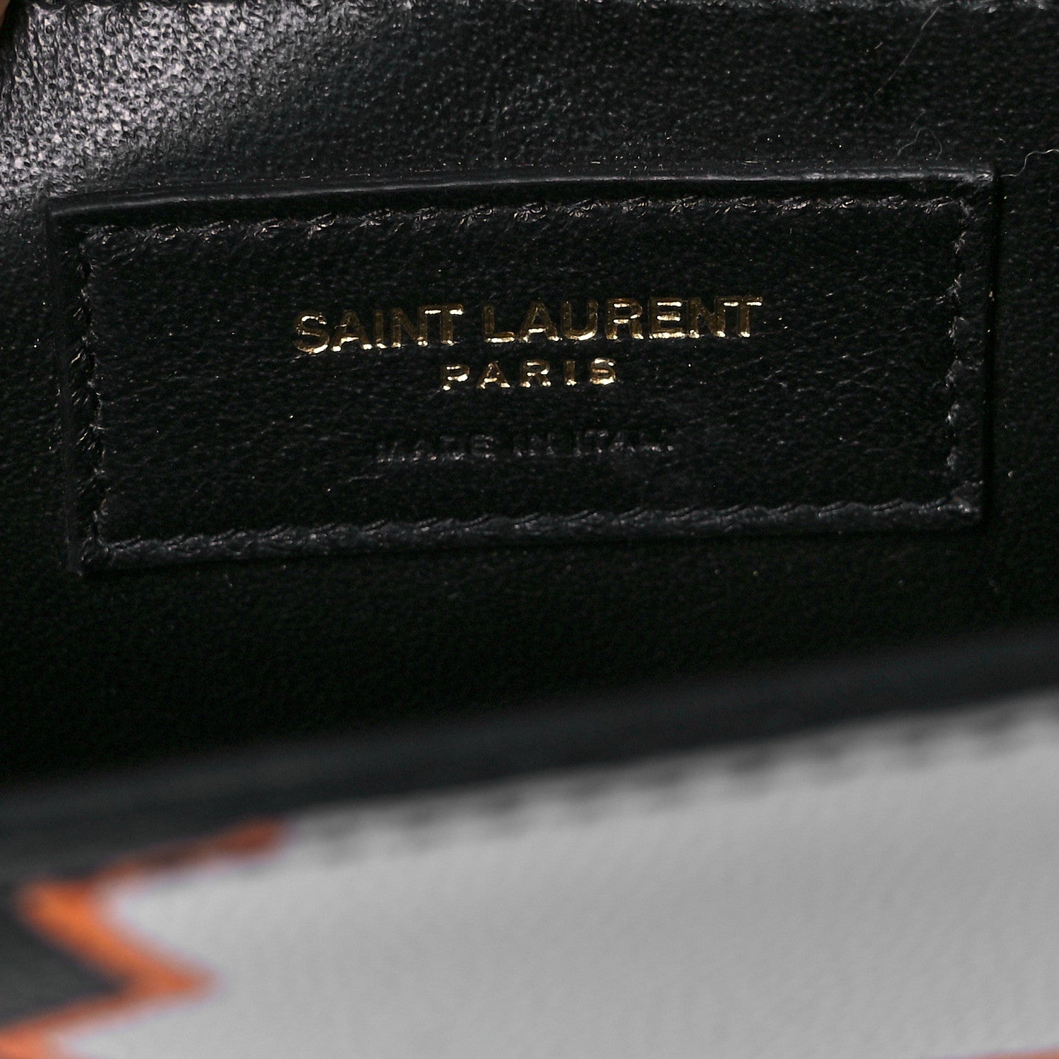 Saint Laurent Grain De Poudre Small Monogram Shapes Print Kate Satchel Black 6 of 12