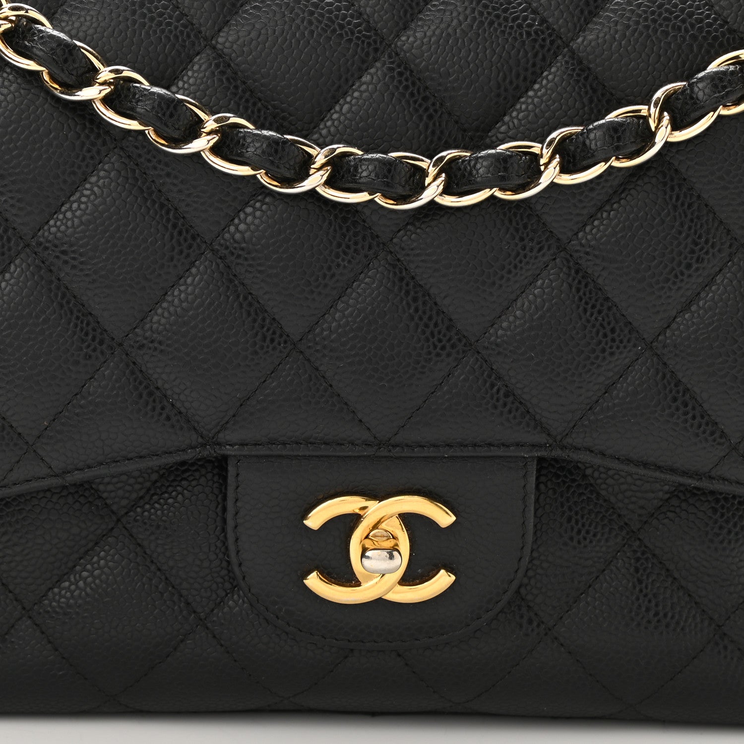 Chanel Caviar Quilted Jumbo Double Flap Black 8 of 12
