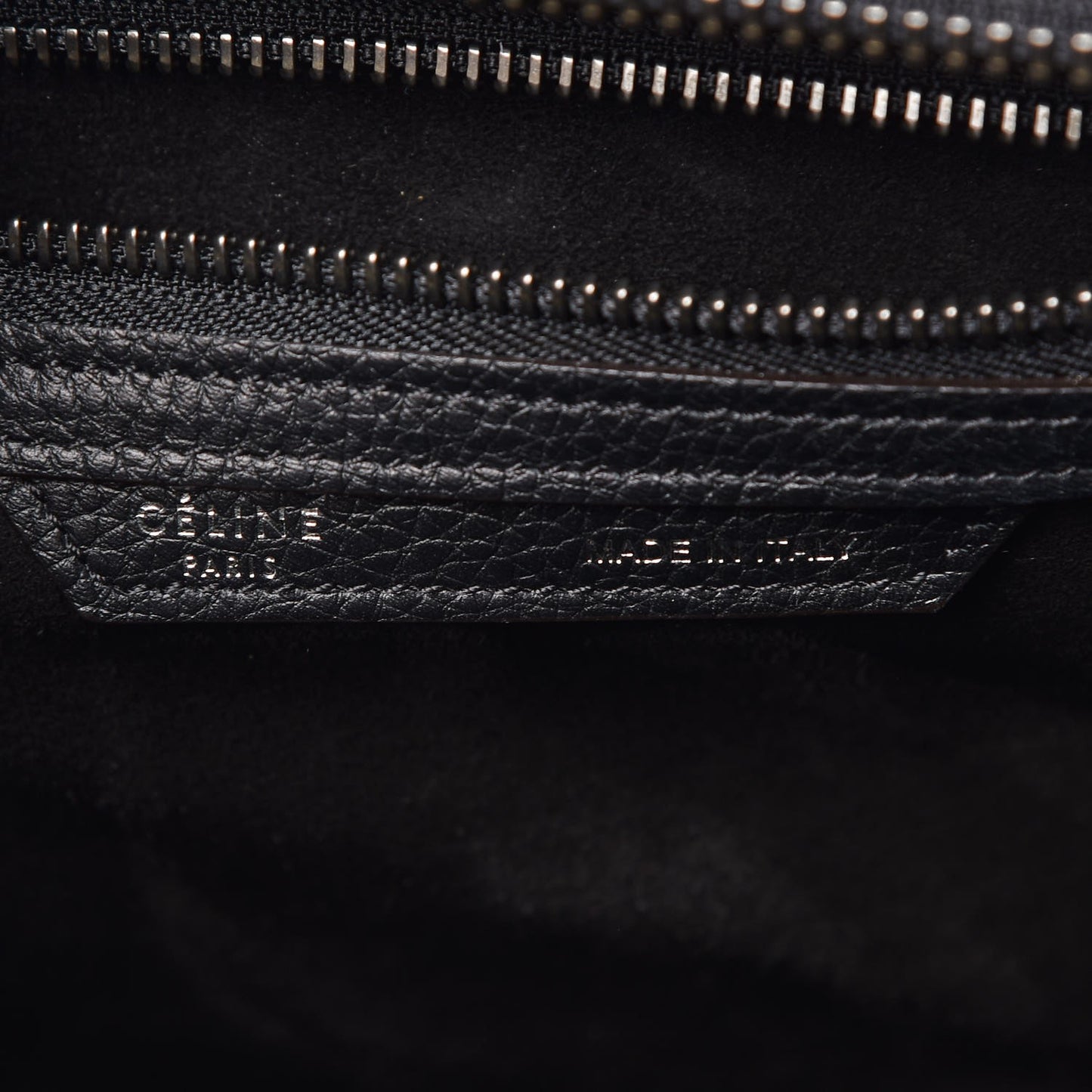 Drummed Calfskin Micro Luggage Black