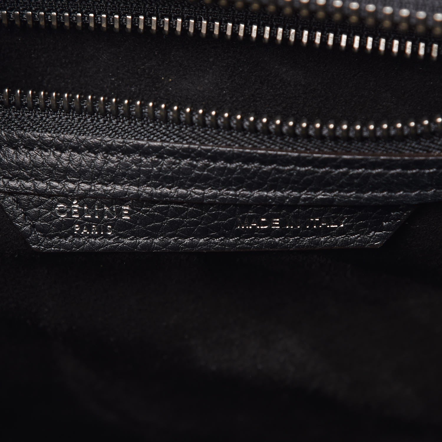 Celine Drummed Calfskin Micro Luggage Black 6 of 7