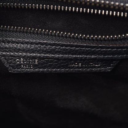 Celine Drummed Calfskin Micro Luggage Black 6 of 7
