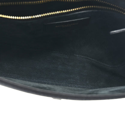 Saint Laurent Silk Satin Calfskin Le 5 A 7 Hobo Black 8 of 17