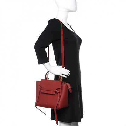 Celine Baby Grained Calfskin Micro Belt Bag Ruby 2 of 9