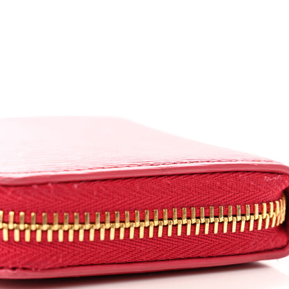 Prada Saffiano Metal Zip Coin Purse Peonia 7 of 8
