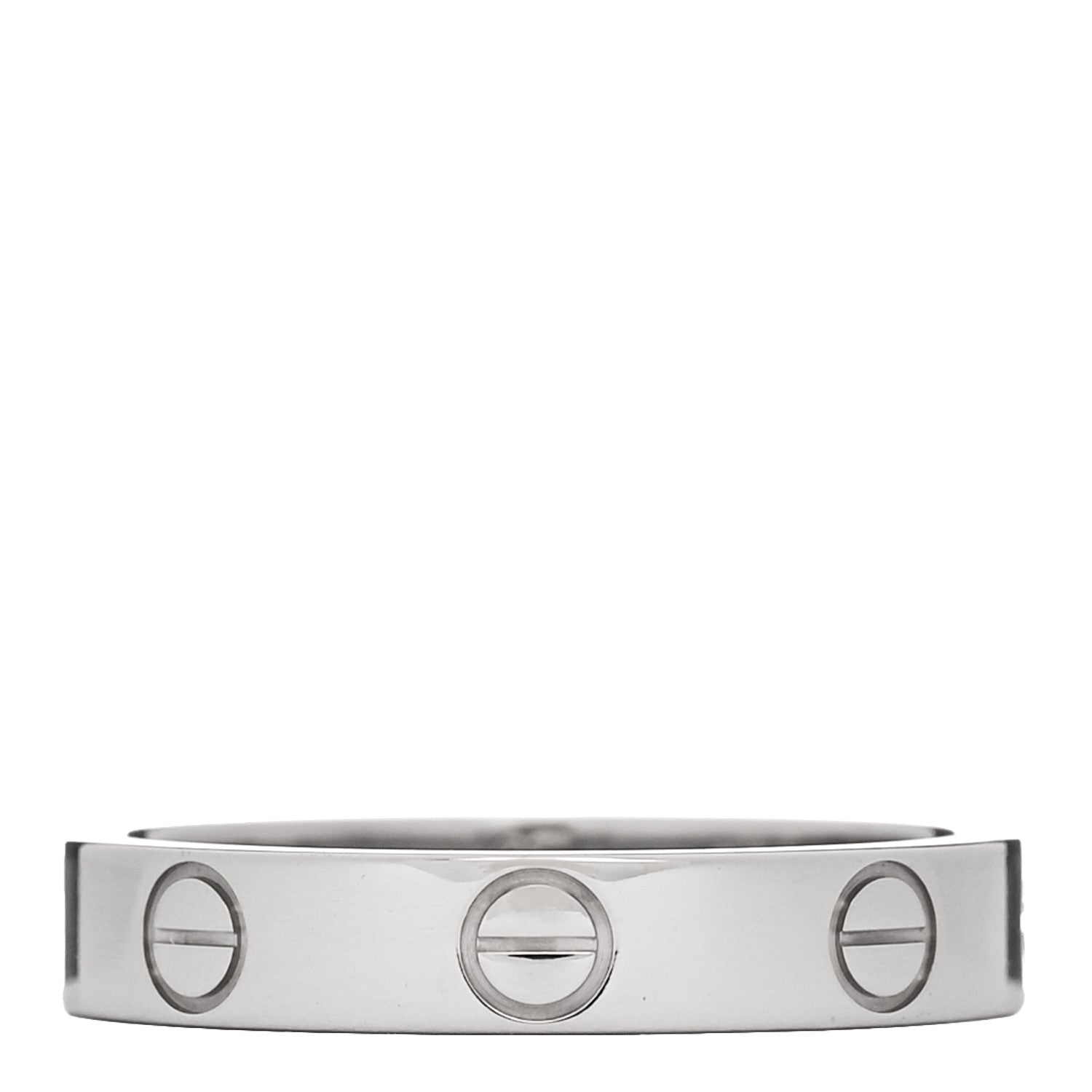 Cartier 18K White Gold 3.5mm LOVE Wedding Band Ring 51 5.75 1 of 4