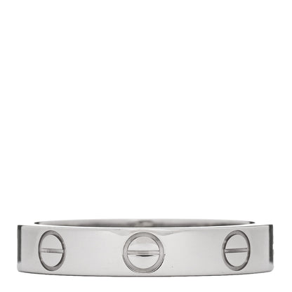 Cartier 18K White Gold 3.5mm LOVE Wedding Band Ring 51 5.75 1 of 4