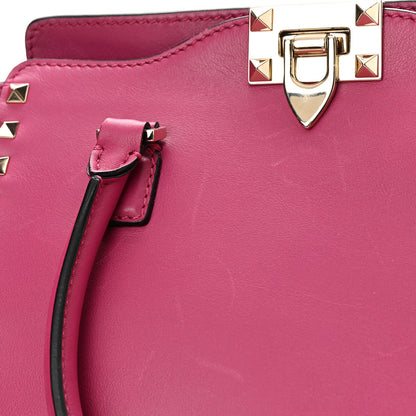 Valentino Garavani Vitello Small Rockstud Double Handle Tote Deep Cyclamin 11 of 16