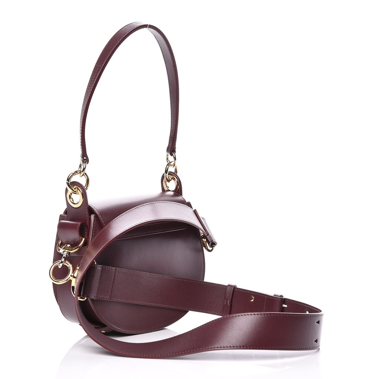 Calfskin Small Tess Bag Burnt Brown