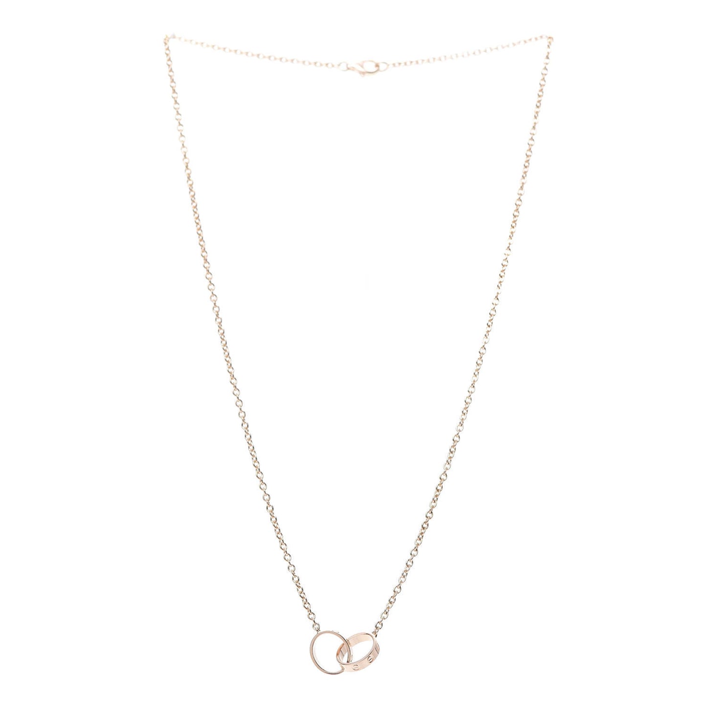 18K Pink Gold Interlocking LOVE Necklace
