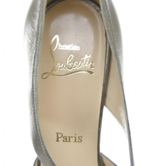 Christian Louboutin Leather Scissor Girl 120 Platform Peep Toe Pumps 38 5 of 7