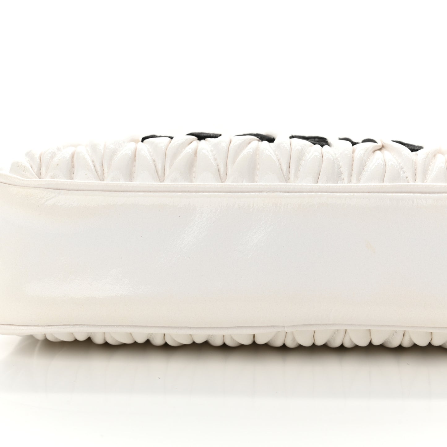Nappa Matelasse Lux League Crossbody Bag White Black