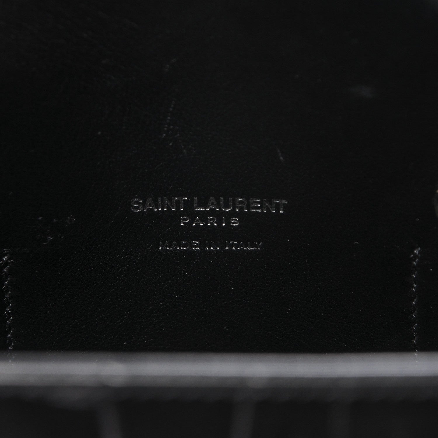 Saint Laurent Calfskin Crocodile Embossed Small Sac de Jour Black 7 of 9