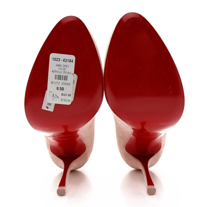 Christian Louboutin Suede Dolly 100 Pumps 38.5 Rosy 5 of 11