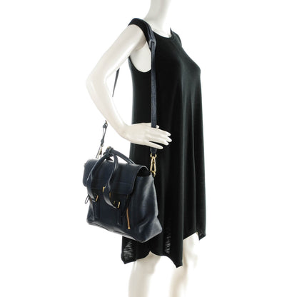3.1 Phillip Lim 3.1 Textured Calfskin Medium Pashli Satchel Ink 2 of 7