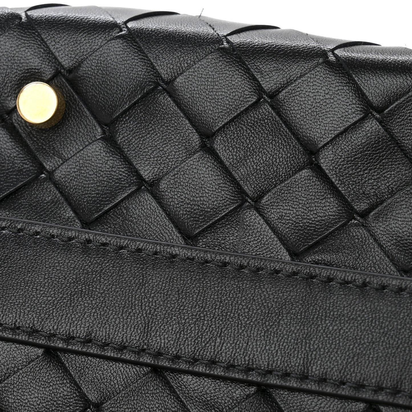 Calfskin Nappa Intrecciato Candy Wallace Black