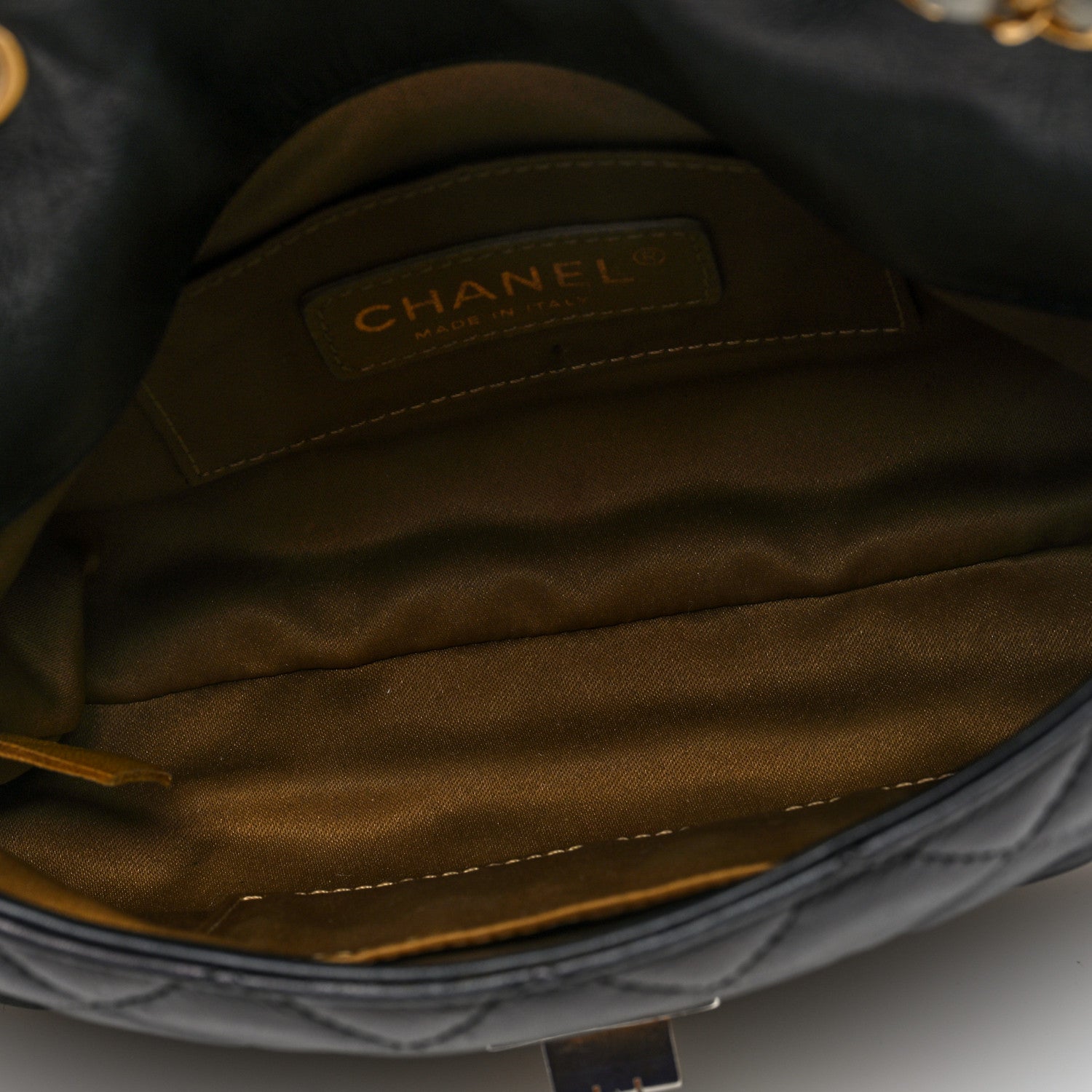 Chanel Lambskin Quilted Mademoiselle East West Flap Black White 5 of 10