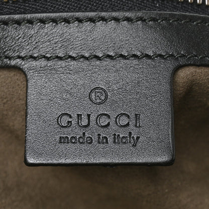 Gucci GG Supreme Monogram Selleria Calfskin Large Duffle Beige Ebony Black 5 of 6