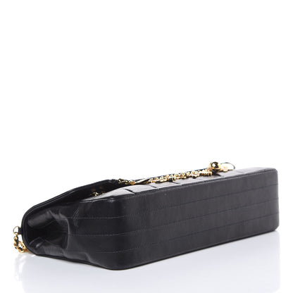 Chanel Lambskin Quilted Crystal Chocolate Bar Charm Flap Black 4 of 16